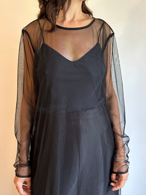 Sheer Marcella Longsleeve Dress