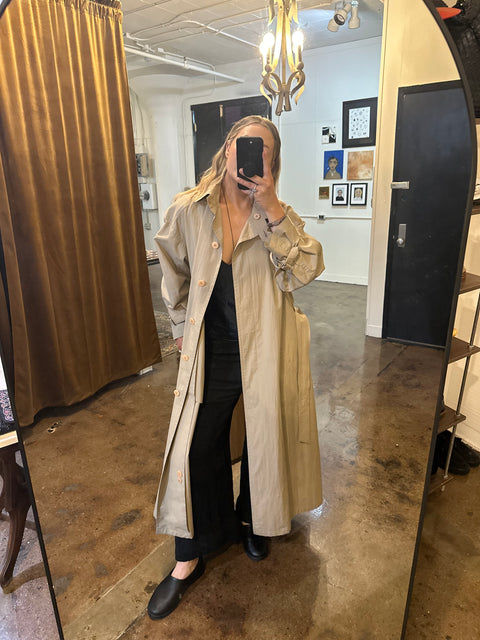Vintage Lightweight Tan Trench