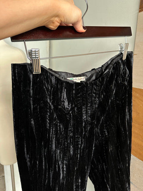 Black Velvet Trousers