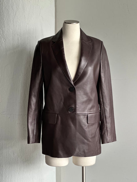 Massimo Duty Burgundy Leather Blazer - NWT