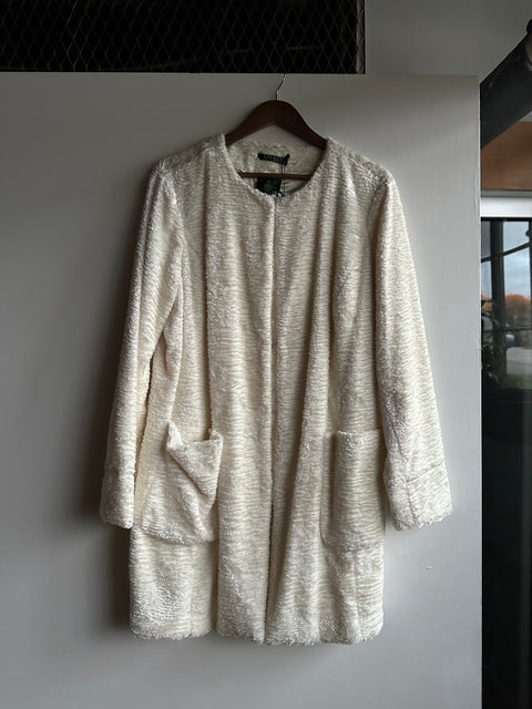 Ralph Lauren Ivory Faux Persian Lamb Jacket