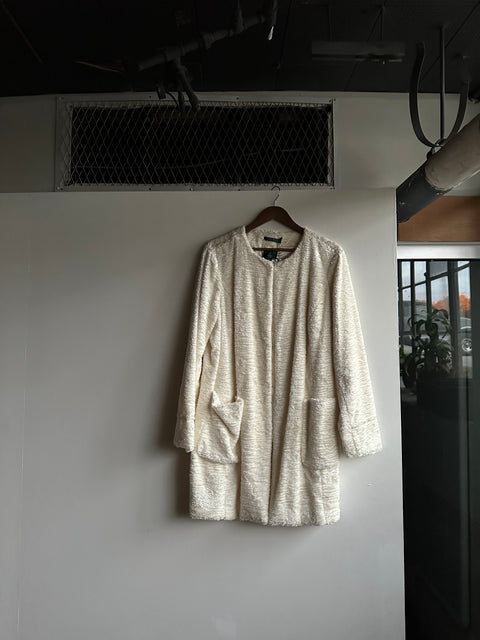 Ralph Lauren Ivory Faux Persian Lamb Jacket