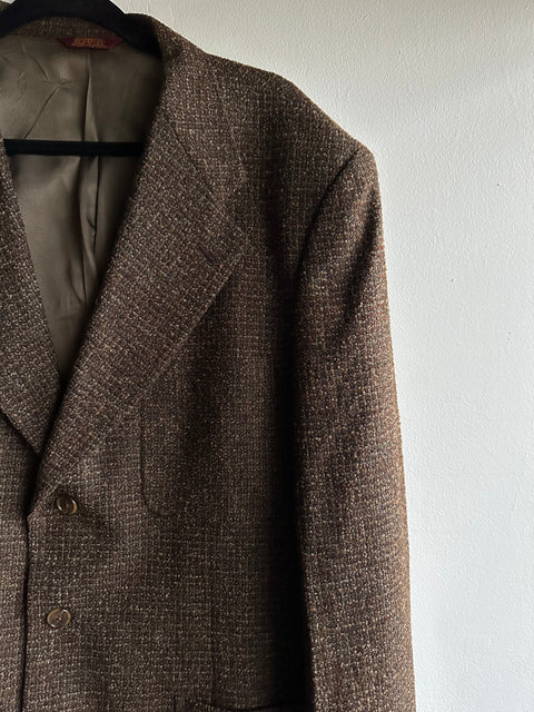 Vintage Brown Tweed Blazer