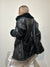 Vintage Black Leather Padded Jacket