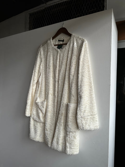 Ralph Lauren Ivory Faux Persian Lamb Jacket