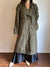 Vintage Army Green Trench Coat