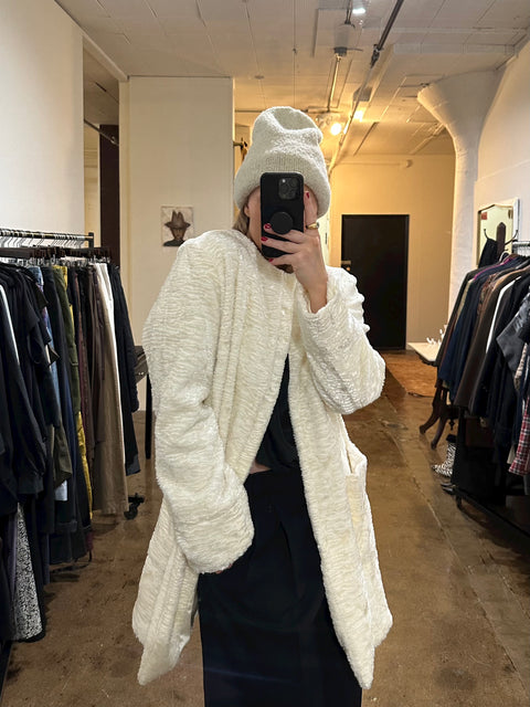 Ralph Lauren Ivory Faux Persian Lamb Jacket