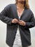 DKNY Soft Grey Wool Cardigan