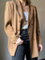 Vintage Brown Silk Blazer