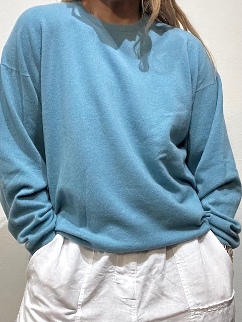 C Reid Baby Blue Cashmere Sweater