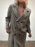 Vintage Grey Houndstooth Wool Jacket