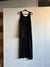 Black Sleeveless Double Layer Midi Dress