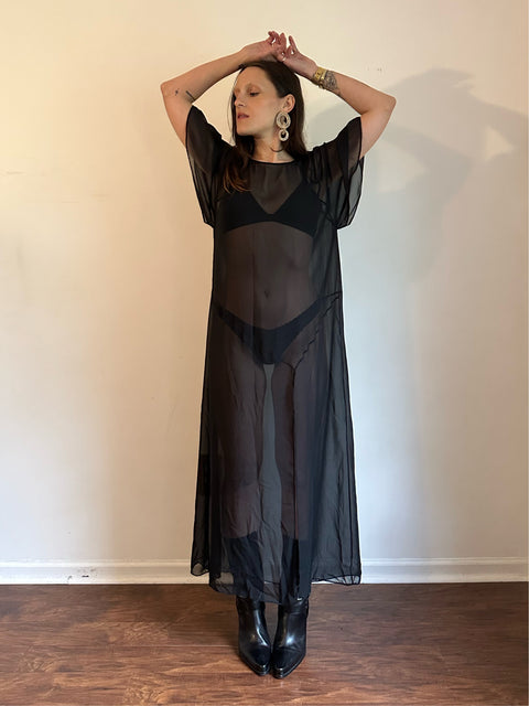 Sheer black Maxi Dress