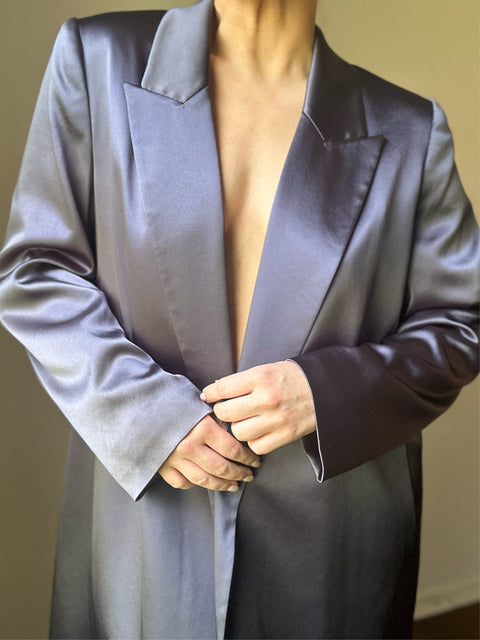 Lafayette 148 Satin Long Blazer