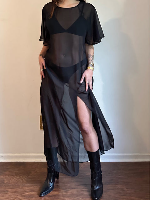 Sheer black Maxi Dress