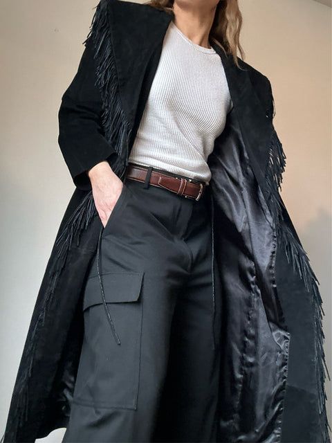 Vintage Pamela McCoy Leather Fringe Jacket
