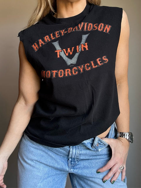 Vintage Harley Davidson Cutoff Tank