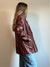 Vintage Unisex Brown Leather Blazer