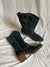 Matisse Navy Suede Distressed Cowgirl Boots