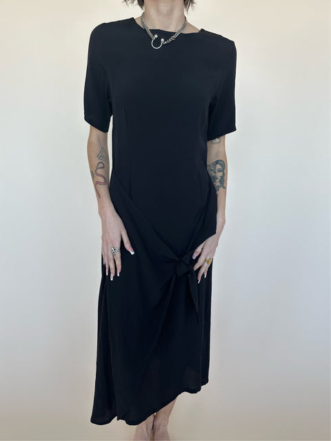 Otis & Maclain Black Wrap Dress