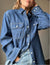 Unisex Blue Denim Button Down Shirt