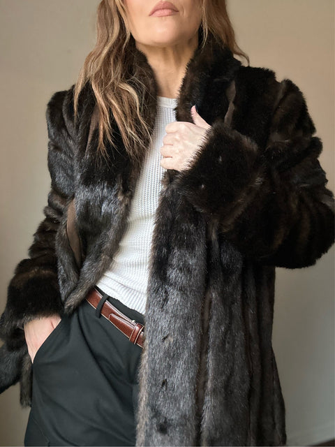 Heartloom Brown Faux Fur Jacket