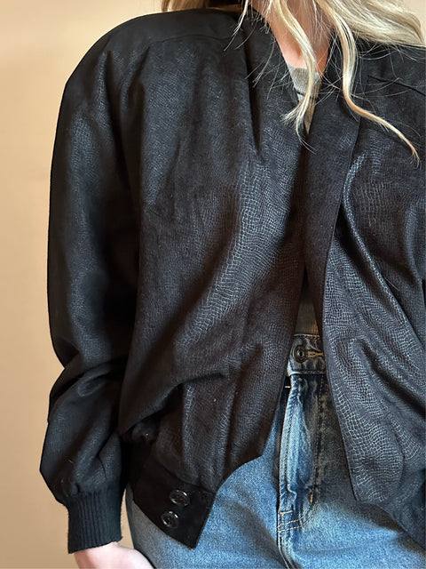 Vintage Black Jacquard Jacket