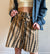 Vintage Alberto Makali Belted Leather Print Skirt