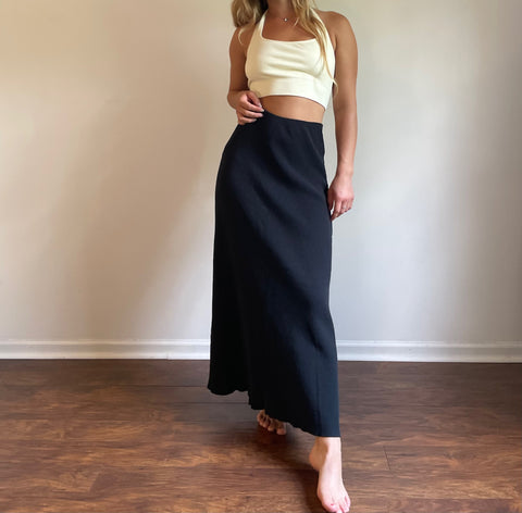 Vintage FITIGUESO Cotton Ribbed Skirt