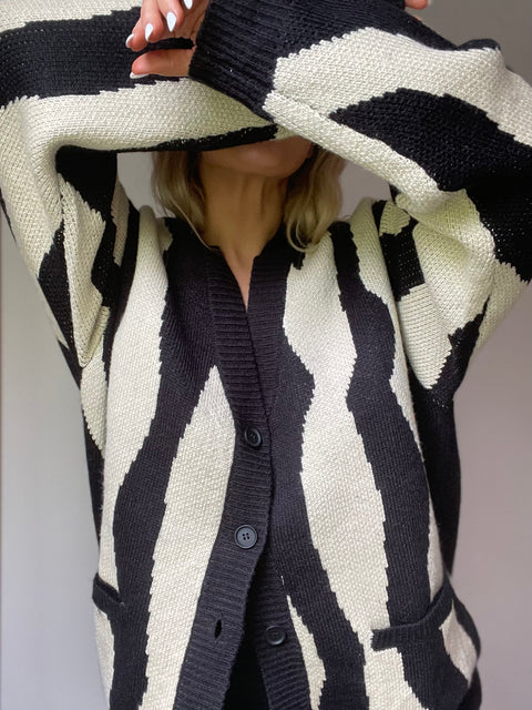 MNML Zebra Cardigan