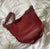 Vintage Coach Red Leather Hobo Shoulder Bag