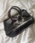 Vintage Dark Brown Furla Leather Embossed Handbag