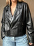 Elie Tahari Faux Leather Cropped Jacket