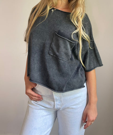 7 for all Mankind Boxy Cropped Tee