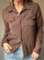 Vintage Brown Denim Cropped Jacket