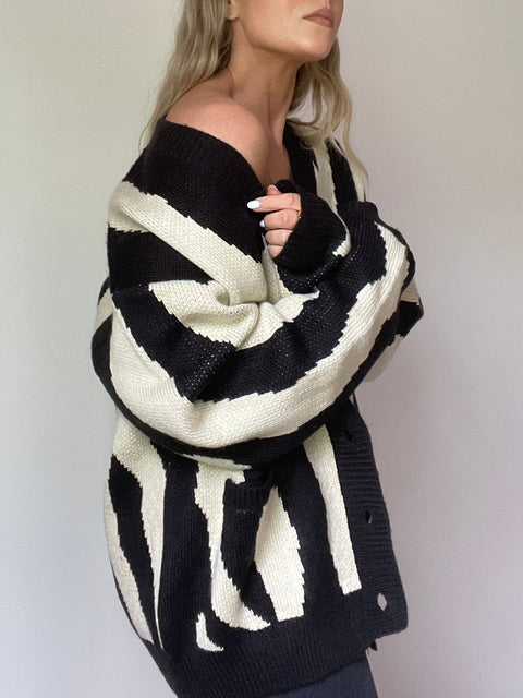 MNML Zebra Cardigan