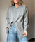 Vintage Grey Cotton Snap Sweater