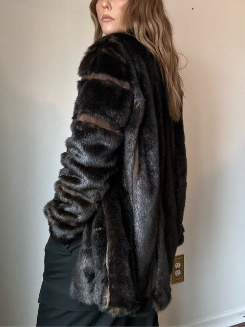 Heartloom Brown Faux Fur Jacket