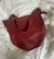 Vintage Coach Red Leather Hobo Shoulder Bag