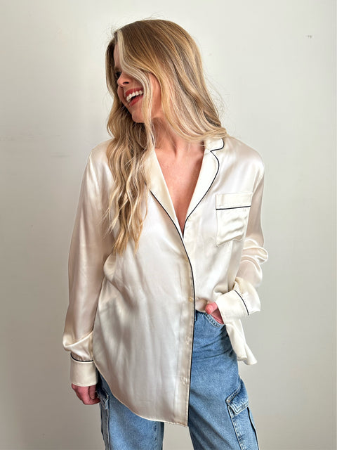 Ralph Lauren Satin Blouse