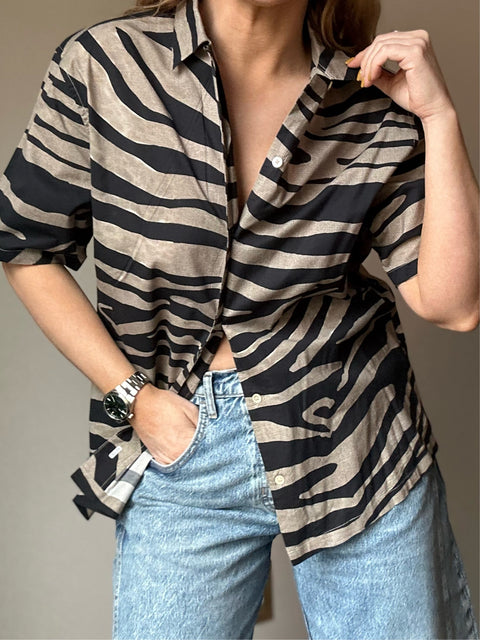 All Saints Zebra Shirt