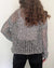 Grey Crochet Knit Sweater