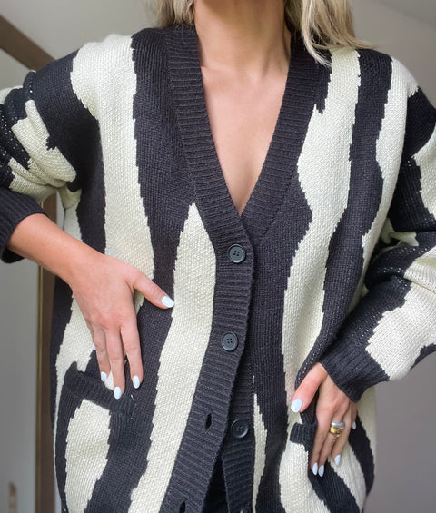 MNML Zebra Cardigan