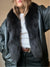 Vintage Ketmi Authentic Leather Fur Trimmed Jacket