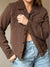 Vintage Brown Denim Cropped Jacket