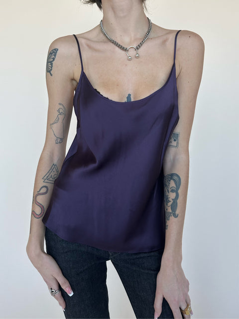 Max Mara Plum Silk Tank