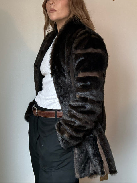 Heartloom Brown Faux Fur Jacket