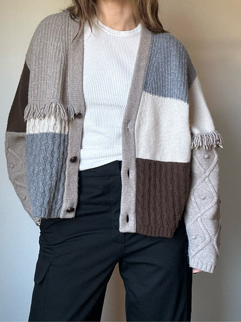 Max Mara Wool Colorblock Cardigan