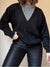 Vintage Wool Black & Grey Sweater