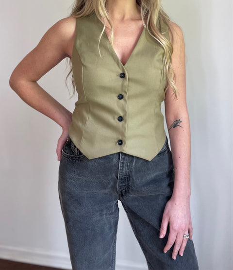 Olive Green Vest